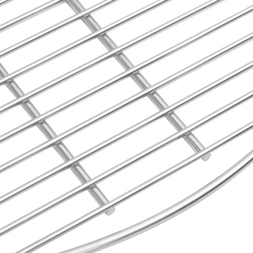 Placă grill BBQ Argintie Ø57 cm Oțel inoxidabil - Img 4