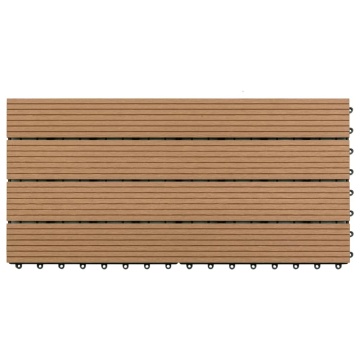 Plăci de pardoseală, 6 buc., maro, 60x30 cm, WPC, 1,08 m² - Img 3