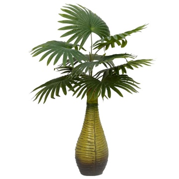Plantă artificială de palmier 9 frunze 65 cm verde - Img 1