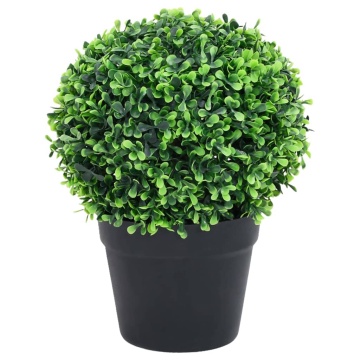 Plante artificiale cimișir cu ghiveci, 2 buc. verde 37 cm minge - Img 2