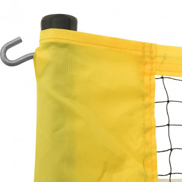 Plasă de badminton, galben și negru, 600x155 cm, țesătură PE - Img 4