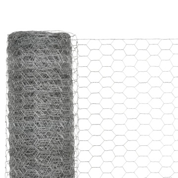 Plasă de sârmă găini, argintiu, 25 x 1,2 m, oțel galvanizat - Img 3