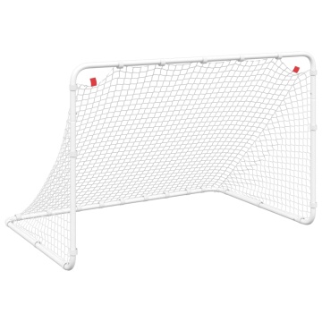 Poartă de fotbal, alb, 122x81x81 cm, oțel - Img 2
