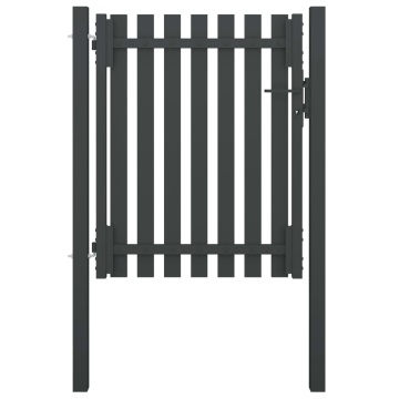 Poartă de gard grădină, antracit, 1 x 1,5 m, oțel - Img 1