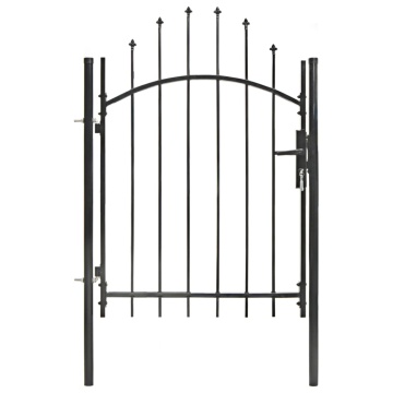 Poartă de grădină, negru, 1 x 1,5 m, oțel - Img 1