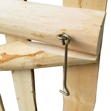 Poartă simplă pentru gard, lemn de alun, 100 x 60 cm - Img 6