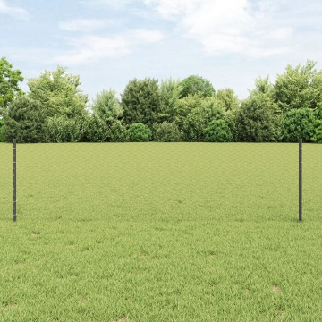 Posturi de Împrejmuire 11 pcs U-Channel Gri 60 cm Oțel, Împrejmuire Hexagon Gri 0.6x25 m Oțel - Img 1