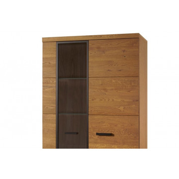 Pratto 12 Vitrină Cu 2 Uși 96X198X42 Stejar Rustic - Img 6