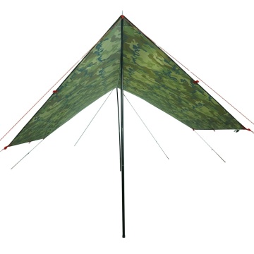 Prelată de camping, camuflaj, 462x306x211 cm, impermeabilă - Img 4