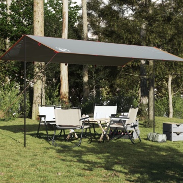 Prelată de camping, gri și portocaliu, 500x294 cm, impermeabilă - Img 1