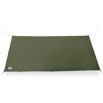 Prelată de camping, verde măsliniu, 406x306 cm, impermeabilă - Img 8