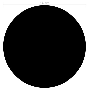 Prelată piscină, negru, 417 cm, PE - Img 3