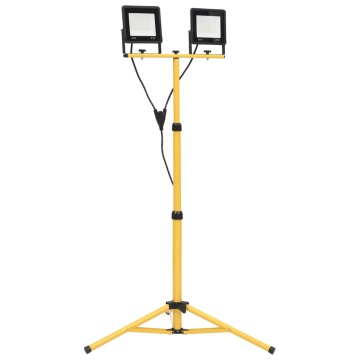 Proiector cu LED și trepied, 2x50 W, alb rece - Img 1