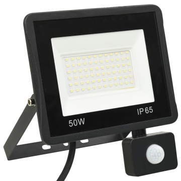 Proiector LED cu senzor, 50 W, alb cald - Img 3
