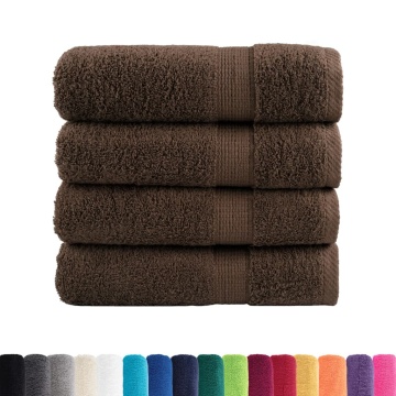 Prosoape de mâini premium SOLUND 4 buc maro 50x100cm 600gsm - Img 2