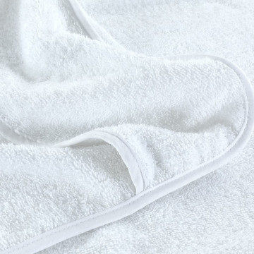 Prosoape de plajă, 2 buc., alb, 75x200 cm, textil 400 GSM - Img 6