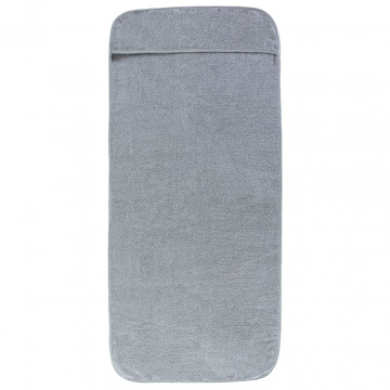 Prosoape de plajă, 4 buc., gri, 60x135 cm, textil 400 GSM - Img 4