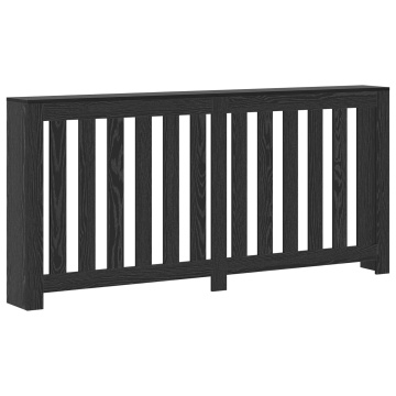 Protecție Radiator Negru Stejar 175x20x82 cm Lemn Ingineresc - Img 2