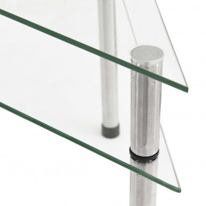 Raft de bucătărie transparent, 49,5x35x19 cm, sticlă securizată - Img 6