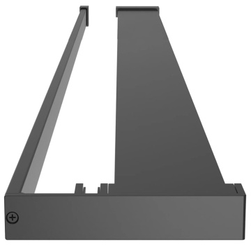 Raft de duș pentru perete cabină de duș negru, 118 cm, aluminiu - Img 4