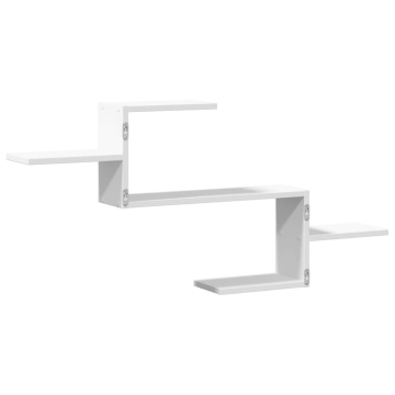 Raft de perete, alb, 104x15x49 cm, lemn prelucrat - Img 5