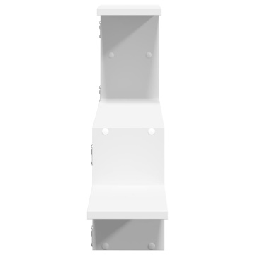 Raft de perete, alb, 104x15x49 cm, lemn prelucrat - Img 8