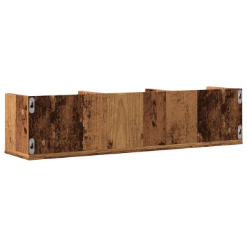 Raft de perete CD-uri, lemn vechi, 75x18x18 cm, lemn prelucrat - Img 5
