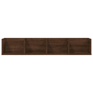 Raft de perete CD-uri, stejar maro, 100x18x18 cm lemn prelucrat - Img 4