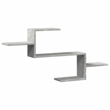 Raft de perete, gri beton, 104x15x49 cm , lemn prelucrat - Img 5