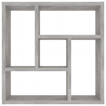 Raft de perete, gri beton, 45,1x16x45,1 cm, PAL - Img 4