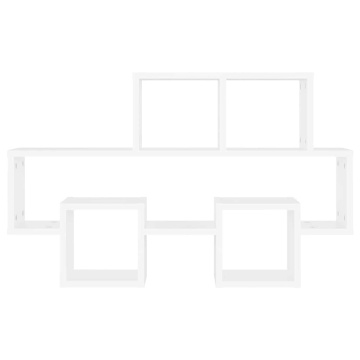 Raft de perete în formă de mașină alb 82x15x51cm lemn prelucrat - Img 3