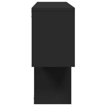 Raft de perete, negru, 100x20x53 cm, lemn prelucrat - Img 8