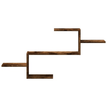 Raft de perete, stejar fumuriu, 104x15x49 cm, lemn prelucrat - Img 4