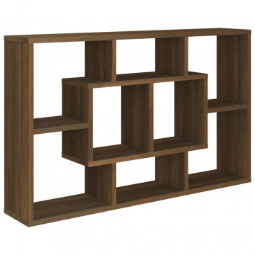 Raft de perete, stejar maro, 85x16x52,5 cm, lemn compozit - Img 2