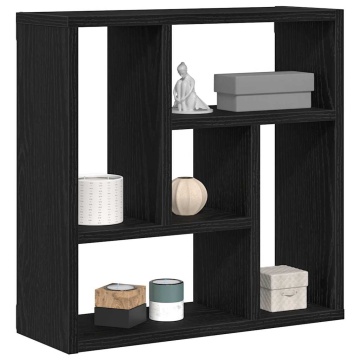 Raft de perete Stejar negru 45x16x45 cm Lemn prelucrat - Img 4