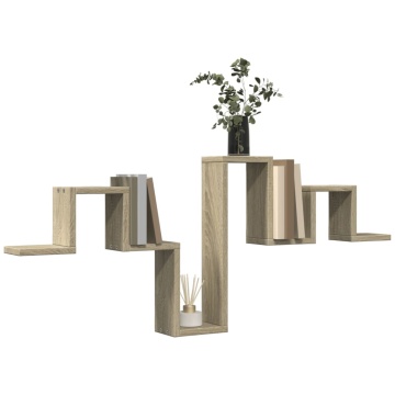 Raft de perete, stejar sonoma, 104,5x10x43 cm, lemn prelucrat - Img 4