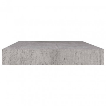 Raft de perete suspendat, gri beton, 50x23x3,8 cm, MDF - Img 7