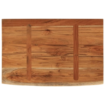 Raft perete 50x30x3,8 cm dreptunghiular lemn acacia margine vie - Img 8