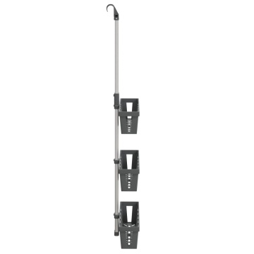 Raft suspendat pentru duș 30x15x(67-105) cm aluminiu - Img 4
