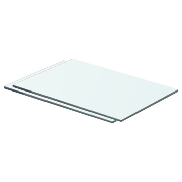 Rafturi, 2 buc., 40 x 20 cm, panouri sticlă transparentă - Img 1