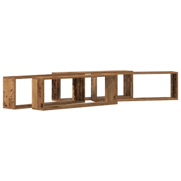 Rafturi 4 buc Lemn Vechi 80x15x26 cm Lemn Prelucrat - Img 2