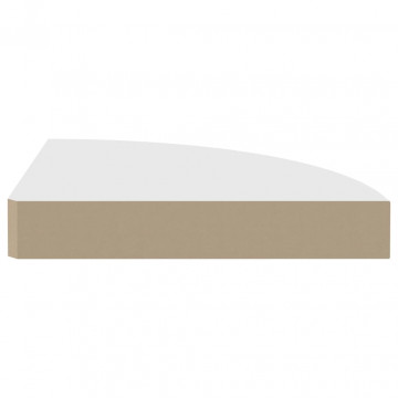 Rafturi colțar de perete, 4 buc., alb, 25 x 25 x 3,8 cm, MDF - Img 8