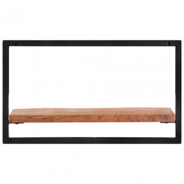 Rafturi de perete 2 buc. 60x25x35 cm lemn masiv acacia/oțel - Img 3