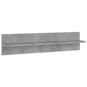 Rafturi de perete 2 buc. gri beton 80x11,5x18 cm lemn prelucrat - Img 3