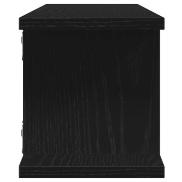Rafturi de perete 2 buc Stejar negru 90x18x20 cm Lemn prelucrat - Img 6