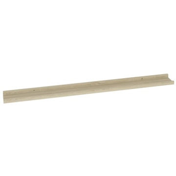 Rafturi de perete, 2 buc., stejar sonoma, 100x9x3 cm - Img 8
