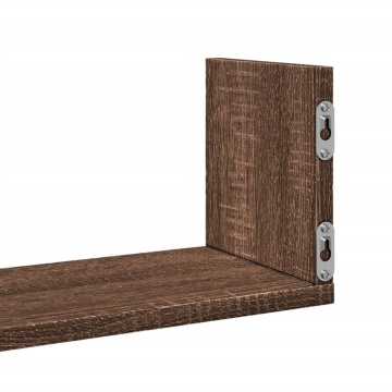 Rafturi de perete 3 buc. stejar maro 58x18x18 cm lemn prelucrat - Img 7