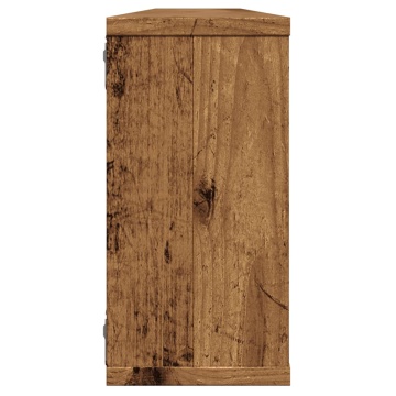 Rafturi de perete cub, 2 buc., lemn vechi, 100x15x30 cm, lemn - Img 5