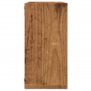 Rafturi de perete cub, 2 buc., lemn vechi, 30x15x30 cm lemn - Img 5
