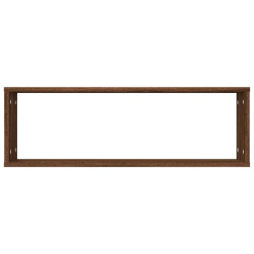 Rafturi de perete cub, 2 buc. stejar maro, 80x15x26,5 cm, lemn - Img 5